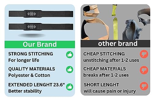 ESSENTIAL Wrist Straps for Weightlifting, Perfect for Gym Workouts, Deadlifts, and Powerlifting, Workout & Hand Wraps for Men & Women, Durable & Comfortable, Ideal for Intense Workouts & Heavy Lifting 23.6