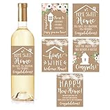 5 Rustic House Warming Presents, New Homeowner Stickers or Wine Label Gift Set Ideas, Congrats Home Sweet Home Party, Unique Real Estate Gifts From Agent For Client Congratulations