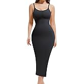 Miguofan Shapewear Slip Dress for Women, Full Slip Under Dress Tummy Control Body Shaper Long Cami Dress Slimming
