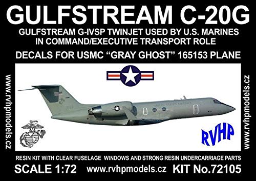 RVHP 1/72 Scale Gulfstream C-20G Twin Jet Gray Ghost 165153 USMC - RVH-72105