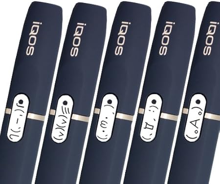 Amazon Co Jp Iqos アイコス ホルダー専用スキンシール 高品質ステッカー ホルダーのボタン部分にワンポイント 5色セット 顔文字 ドラッグストア