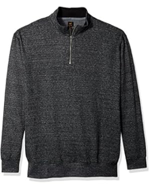 Men's Mock Neck Quarter Zip Sweater (Regular and Big and Tall Sizes Available)