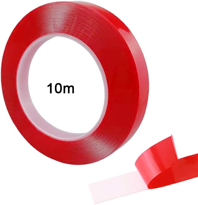 QitinDasen 10m X 15mm Premium Heavy Duty Transparent Acrylic Foam Mounting Tape, Roll Double Sided Adhesive Tape