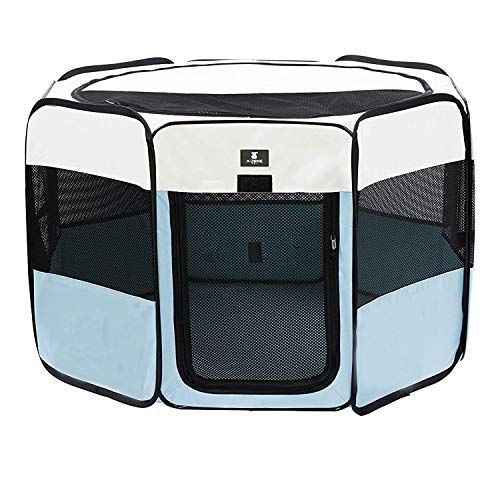 XZONE PET Portable Foldable Pet Dog Cat Playpen Crates Kennel/Premium