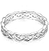 FUNRUN JEWELRY 4mm Sterling Silver Celtic Knots Eternity Wedding Bands Rings for Women
