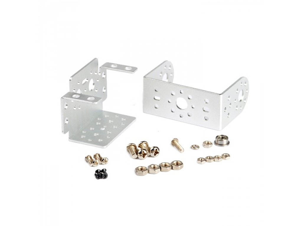 Cloud Sensor Pan And Tilt With Short "U" Servo Bracket Kit Silver