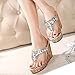 getmorebeauty Women's Silver Diamante Weave Flip Flop Summer Sandals (US 8, Silver)