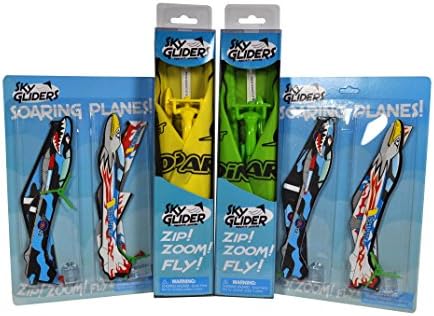 GWP Sky Gliders Parachute Launcher and GWP Sky Gliders Soaring Planes Combo Pack