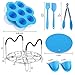 8 Piece Pressure Cooker Accessories, Ottsuls Steamer Cookware Set Instant Pot Accessories - /Steam Rack/Egg Bites Molds/Food Tongs/Silicone Brush & Spatula/Potholder Mat/Cooking Mitts - 6 & 8 Quart