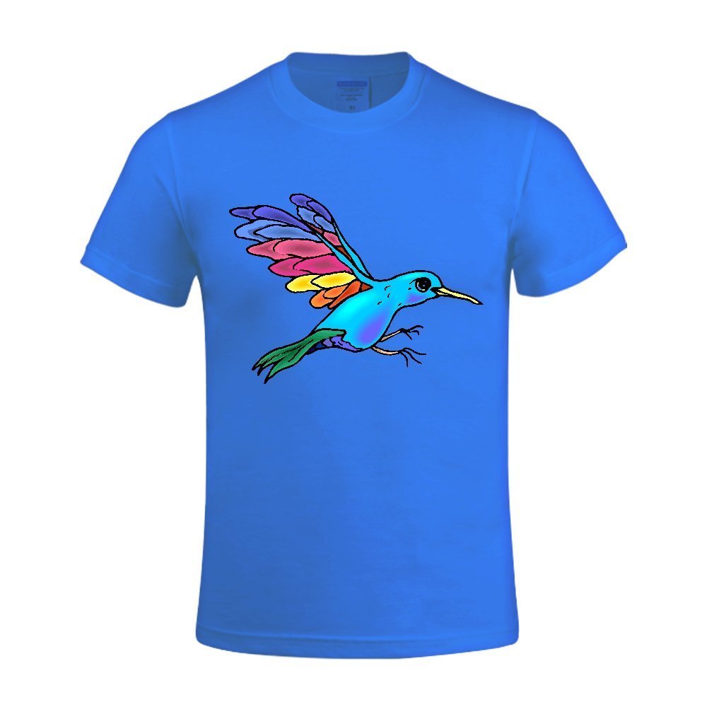 Jstmon Color Cartoon Bird Comfot Round Neck For T Shirt