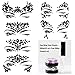6 Sets Black Mermaid Body Chest Face Eyes Gems Rhinestones Jewels Crystals Jewelry Stickers Temporary Tattoo for Music Festival Party Carnival By GADGETS ENTREPOT(Pack #17)
