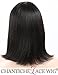 Chantiche New Style Short Bob Light Yaki Human Hair Wigs With Straight Bangs Natural Looking 100% Indian Remy Hair Glueless None Lace Replacement Wigs For Women 14 Inch #1B