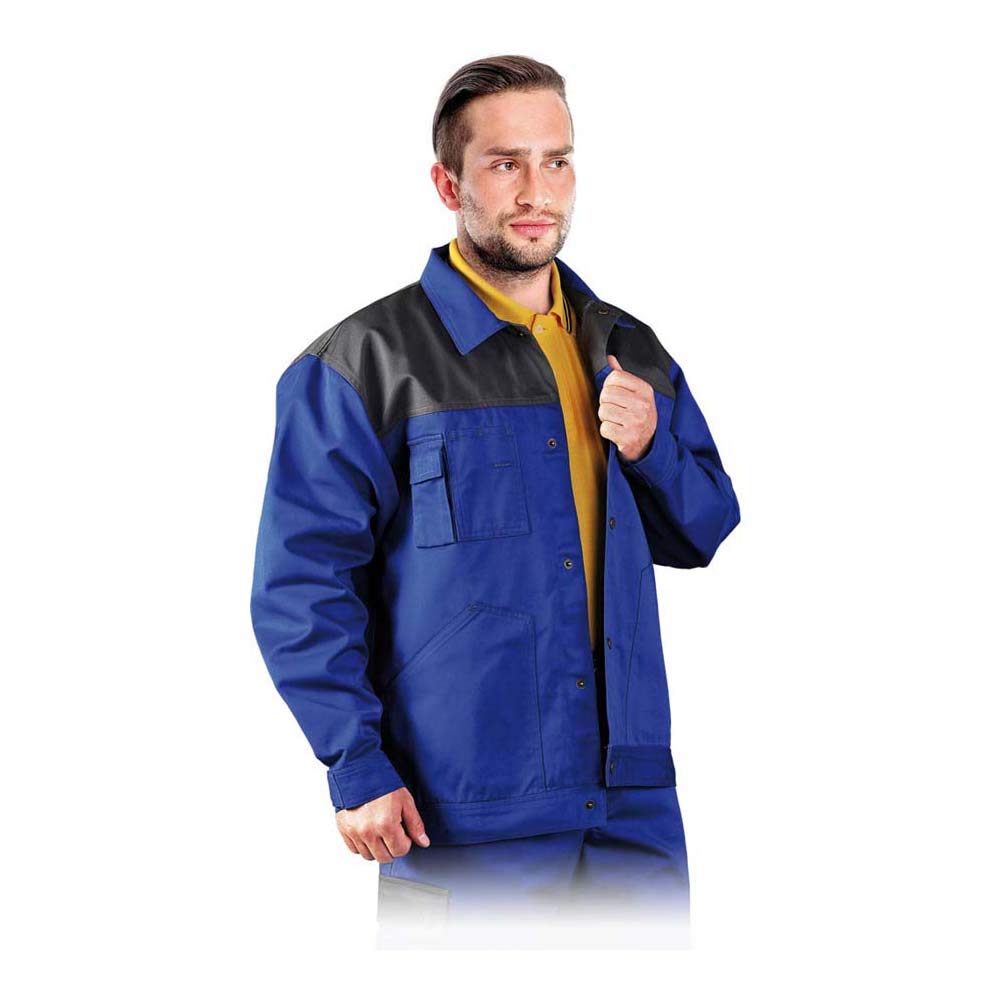 Leber&Hollman LH-Melter_Nsl Cotton Blue Protective Blouse, Bluegrey, Large Size