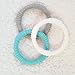 Teething Ring 3 Pack - mooi baby - Baby Teething Rings - UNISEX Baby Teether - 100% Silicone Infant Teether - No BPA - Non-Toxic - Soothing Gums - Teether Bracelet - Sensory Rings - Baby Teether Rings