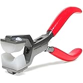 PRECISE CANADA Ring Bending Pliers, Nylon Jaw - Jewelry Making Supplies, Bending and Wrapping Metal Tool, PVC Red Handle