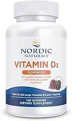 Nordic Naturals Vitamin D3 Gummies,1000 IU D3 + Iron, Wild Berry - 120 Count