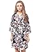 Skyfitting Women's Kimono Robe, Short Length Soft Cotton Bridesmaid Robes