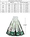 Changuan Women's A-line Pleated Vintage Skirt Print Casual Flared Midi Skirts