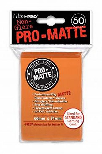 Ultra Pro 50ct Pro-Matte Orange Standard Deck Protectors