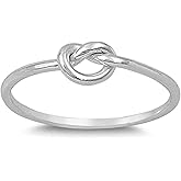 RUPIAJART Sterling Silver Knot Ring for Women, Girls