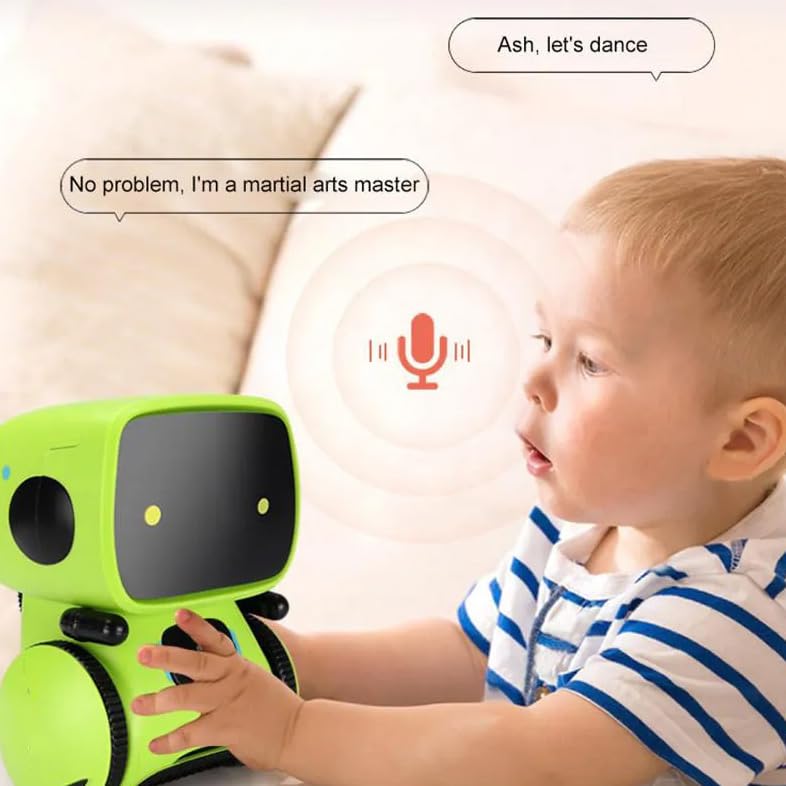 Robô De Controle De Voz Interativo Para Crianças Inteligente (Verde)