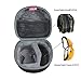 Hermitshell Hard Travel case for Howard Leight Impact Sport OD Electric Earmuff and Genesis Sharp-Shooter Safety Eyewear Glasses (Black)