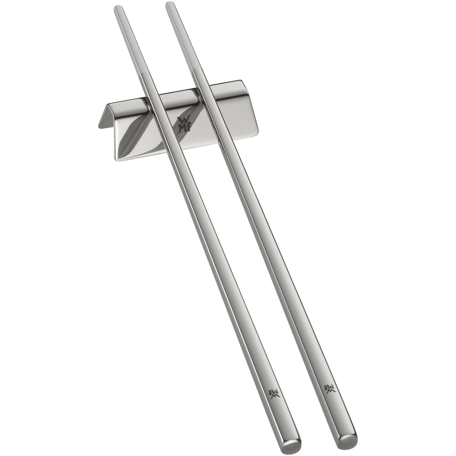 WMF Nuova Chopstick 6-teilig, Essstäbchen mit Besteckbänkchen für 2 Personen Cromargan Edelstahl rostfrei poliert spülmaschinengeeignet 8