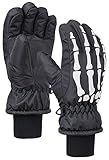 Andorra Kids Glow in the Dark Thinsulate Waterproof Snow Gloves, Skeleton