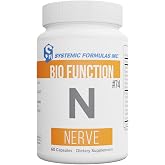 Systemic Formulas Nerve - 60 Capsules Bio Function #74. Nervous Systemic Support Supplement.