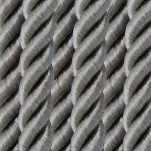 Home Queen Hand Braided Curtain Tie Back, Buckle Holdback Drapery Curtain Tiebacks, 2 Rope Belt Curtain Tie with 2 Metal Hooks, Grey