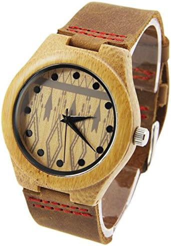 Biao&amp;MZ The new wood watches / Unisex / natural wood / bamboo / couple watch / leather strap / Gift / wearable / Accessories , 44mm