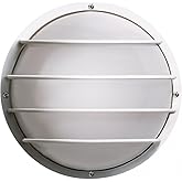 Nuvo SF77/861 Bulkhead 1-Light Round Cage 75W A19, White