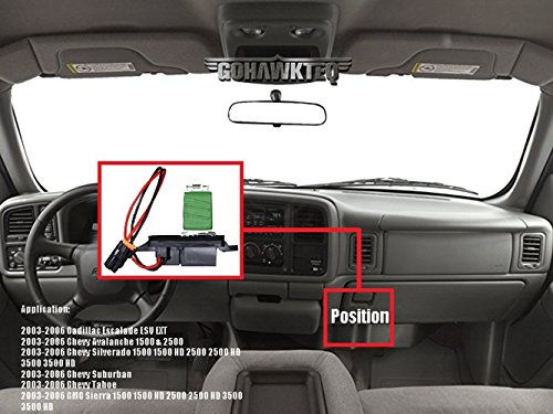 HVAC Blower Motor Resistor G004R for Chevy Silverado GMC 1500 2500 3500 HD (Replaces# 89019089 22807122 973-004 89018597)