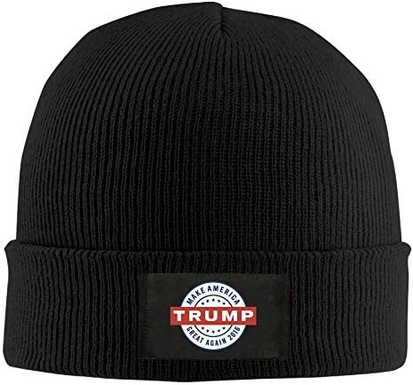 Unisex Trump Make America Great Again Acrylic Beanie Cap Black