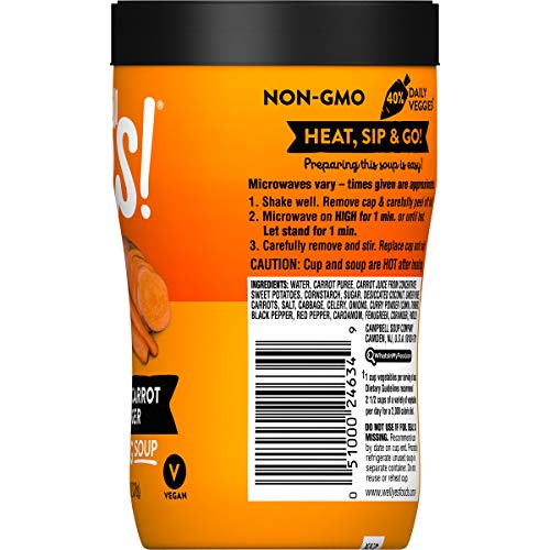 Campbell's Well Yes! Sipping Soup, Harvest Carrot & Ginger, 11.1 oz. Cup - Thumbnail 6