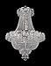 French Empire Crystal Chandelier Chandeliers Lighting, Silver, H30 X Wd24, 9 Lights,