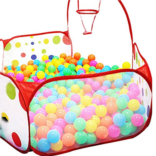 Ball Play Pool Tent Carry Tote Toy Stress Balls Beach 1.2m +50 Perfect Portability & Design. Playtime Is A Pleasure In This Hexagon Polka Dot Children's Playpen.