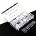 NMKL 312PCS/Box Full Cover Clear Dual Forms Nail System UV Gel Acrylic Nail Mold Artificial Nail Tips with Scale 12 Size
