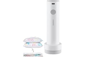 Cordless Travel Vacuum Pump, Electric Sealing Machine, 6000pa Vacuum Pump with 1500mah Battery, 25w Rechargeable Compression 