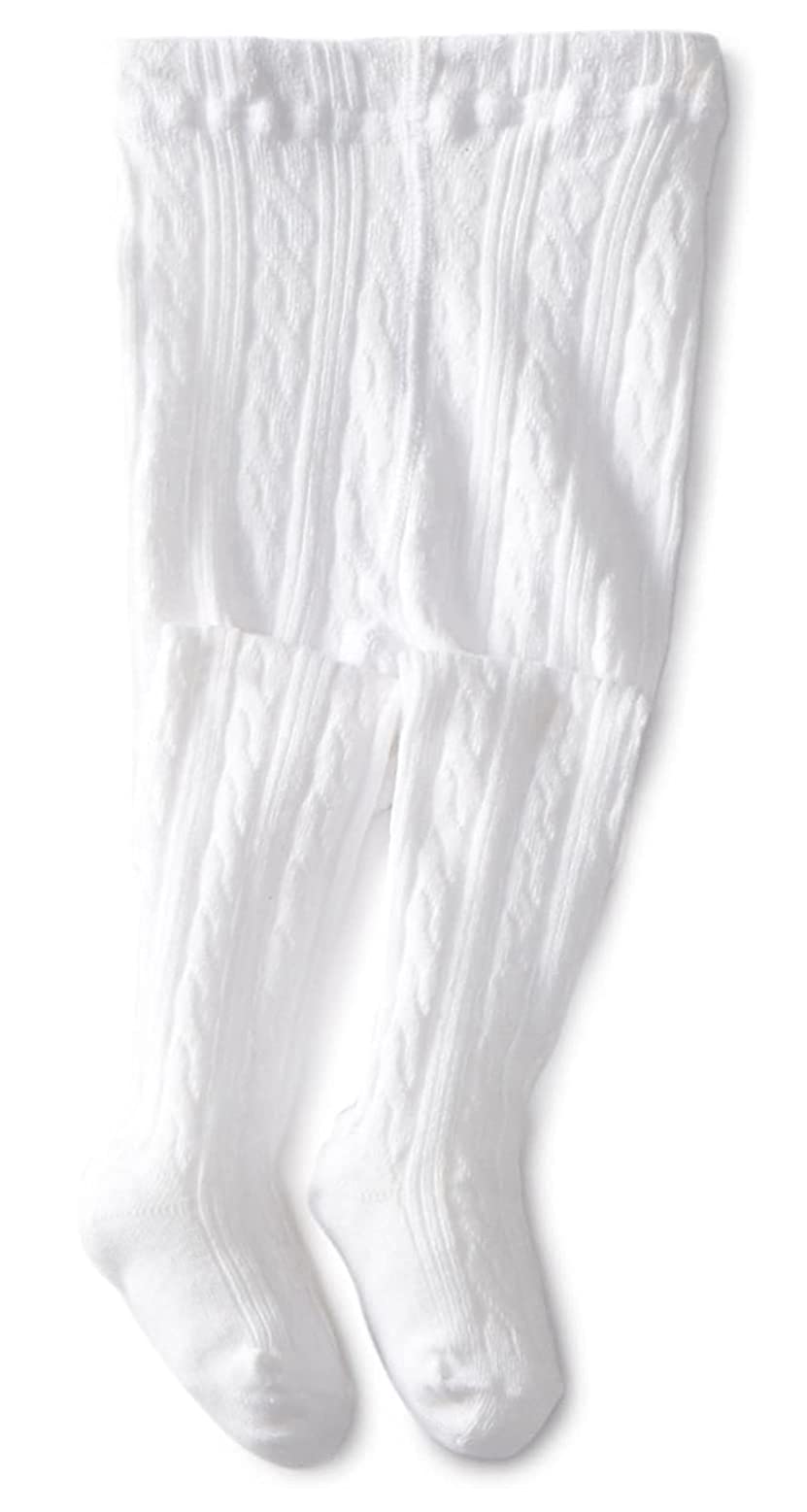 Jefferies Socks Girls 2-6X Cable Tight, White, 4-6