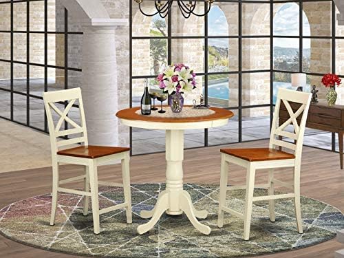 3 Pc Counter Height Dining Set - Counter Height Table And 2 Counter Height Stool.