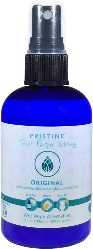 Pristine Toilet Paper Spray | As Seen On Shark Tank: The Planet Friendly, More Natural Alternative to Flushable Wet Wipes - Original 4 oz