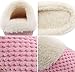 ULTRAIDEAS Women's Lamb-hug Comfy Fleece House Slippers Memory Foam, Slip-on House Shoes Indoor Outdoor (Pink, Size 9-10)