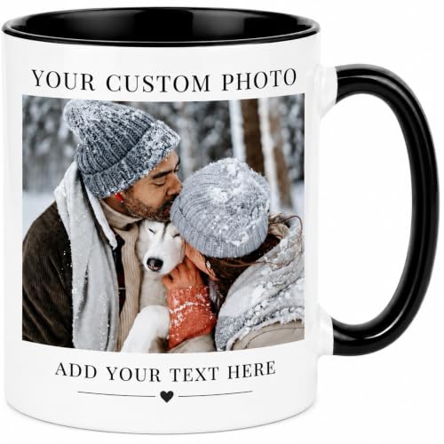 Custom Coffee Mug Personalized Photo Text Ceramic Cup 11 oz Both Sides
