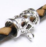 2 pcs .925 Sterling Silver Pendant Connector Flower Bail For Pandora Troll Chamilia Biagi European Story Bead Charm Bracelets / Findings / Bright