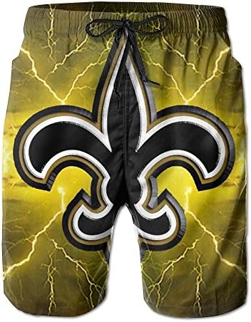 SHATAN Fleur De Lis Soft Mens Boardshorts Teen Polo Basketball Swim Trunks