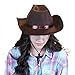 Brown Western Sheriff Cowboy Costume Hat - One Size Fits Most with Premium Fit Elastic Band