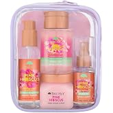 Tree Hut Hibiscus Everything Shower Gift Set, 4 Piece Kit, Travel Size | Exfoliating Body Scrub, Body Wash, Shave Oil &amp; Body Spray, Self Care Gift Set, Nourishing &amp; Moisturizing with Shea Butter
