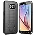 Galaxy S6 Case, i-Blason Transformer Slim Hard Shell Holster Case Combo with Kickstand and Locking Belt Swivel Clip for Samsung Galaxy S6 (Black)