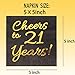 21st Birthday Decorations Party Supplies Cocktail Napkins Black 50 Pack,5